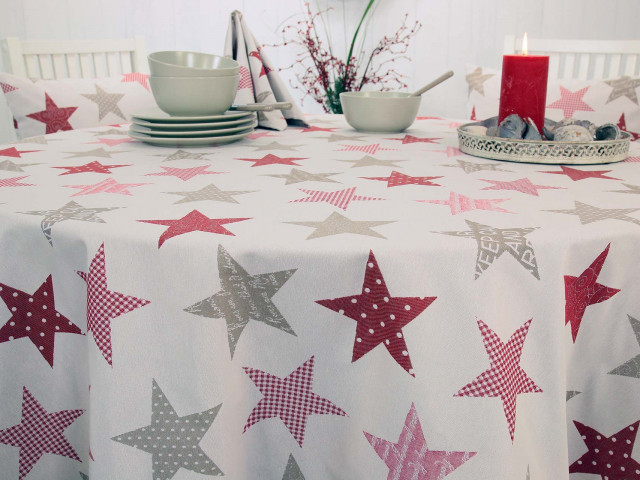 Weihnachtstischdecke Rund, Weiß Mit Schneeflocken-Muster – Festlich Für Feiertage & Partys